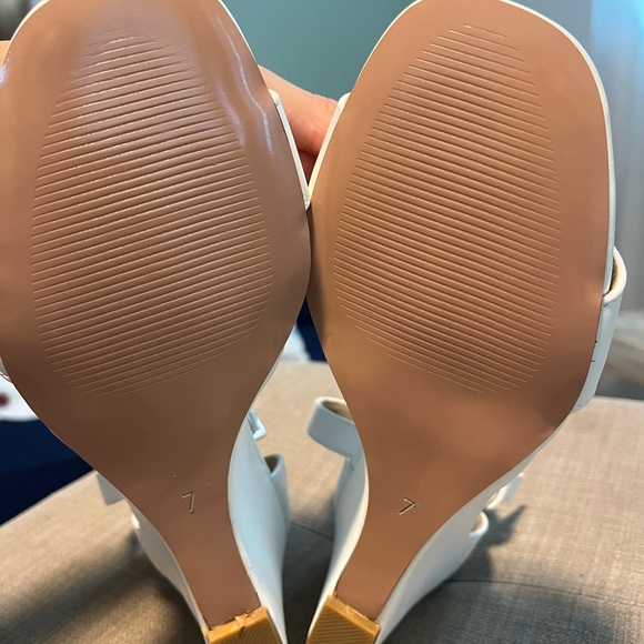 Brand New White Dressy Wedge Sandals (No Box) - Picture 3 of 6